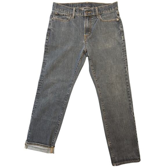 Aeropostale Straight Leg Mid Rise Denim Jeans Cotton Blend 31 x 30 Preppy Street - Picture 2 of 11